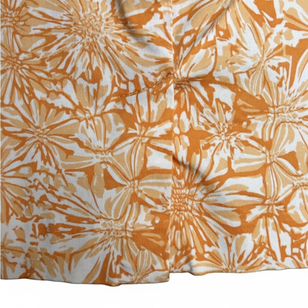 Pappagallo Vibrant Orange and White Floral Skirt - Picture 5 of 6